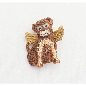 Adorable Vintage Angel Dog Brooch - A3